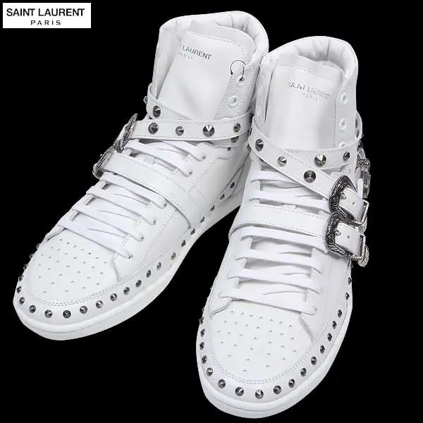 Giày Saint Laurent High Top 'White' 346798-AQ500-9089 — ảnh 5