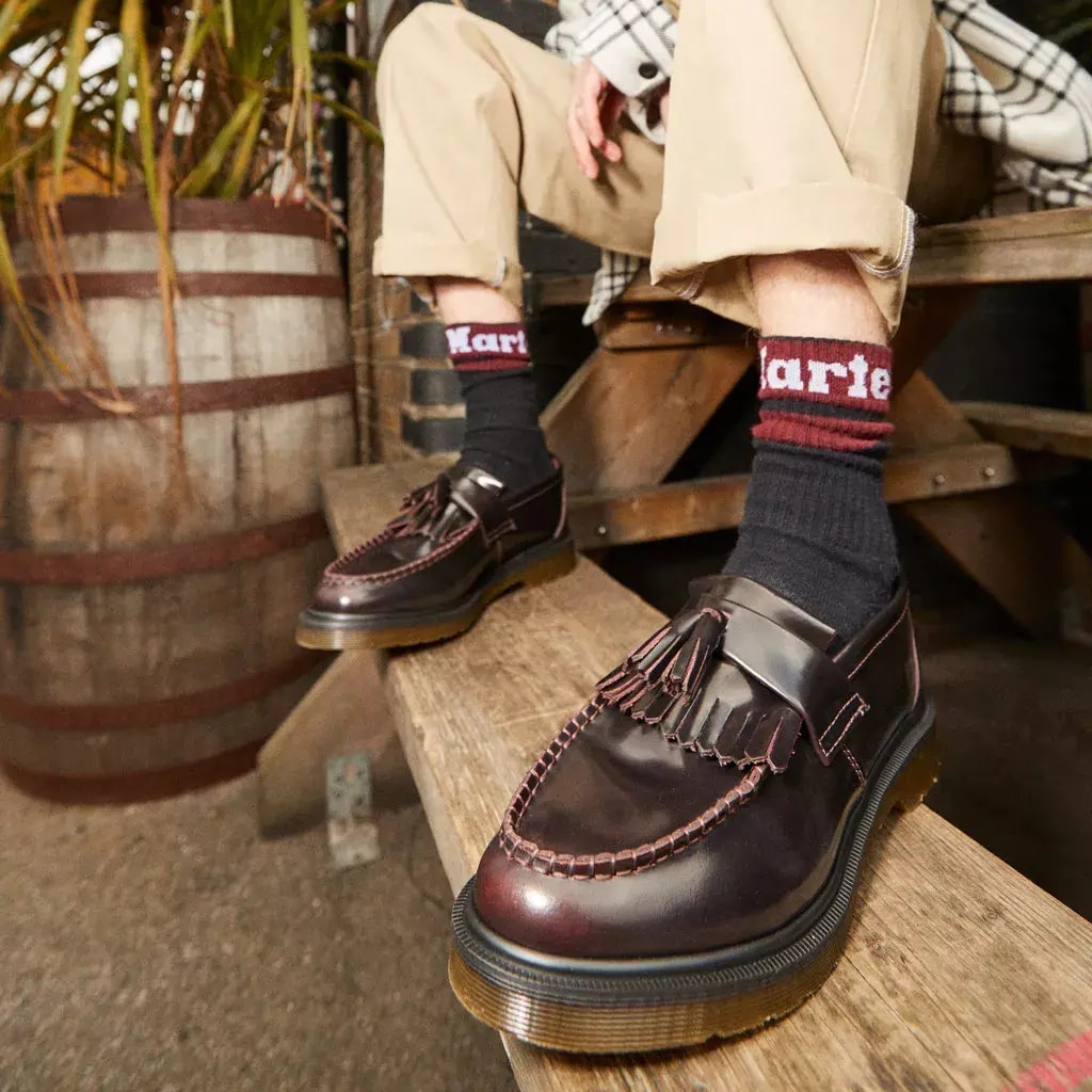 Giày Dr. Martens Cherry Red Adrian Leather Tassel Loafers 14573601 — ảnh 2