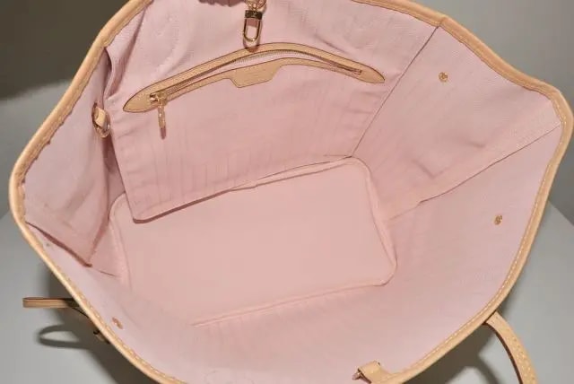 Túi Louis Vuitton Neverfull NM Damier Azur Beige Handbag N41605 — ảnh 5