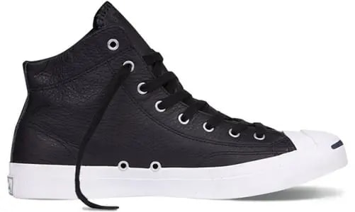 Giày Converse Jack Purcell Leather Mid 'Black' 155718C — kich-thuoc: 40.5