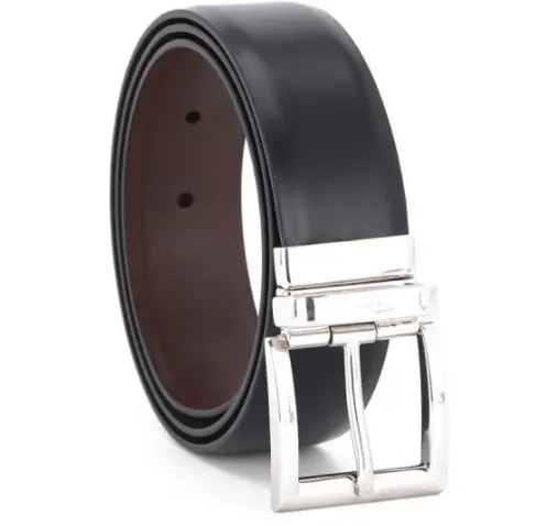 Thắt Lưng Prada Men's Black Leather Pin Buckle Belt 2CC004-X72-F0JYA — ảnh 2