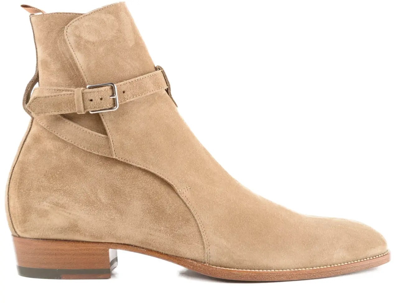 Giày Saint Laurent Wyatt Suede Jodhpur Boot Tobacco 498372BT3009870 — kich-thuoc: 39.5