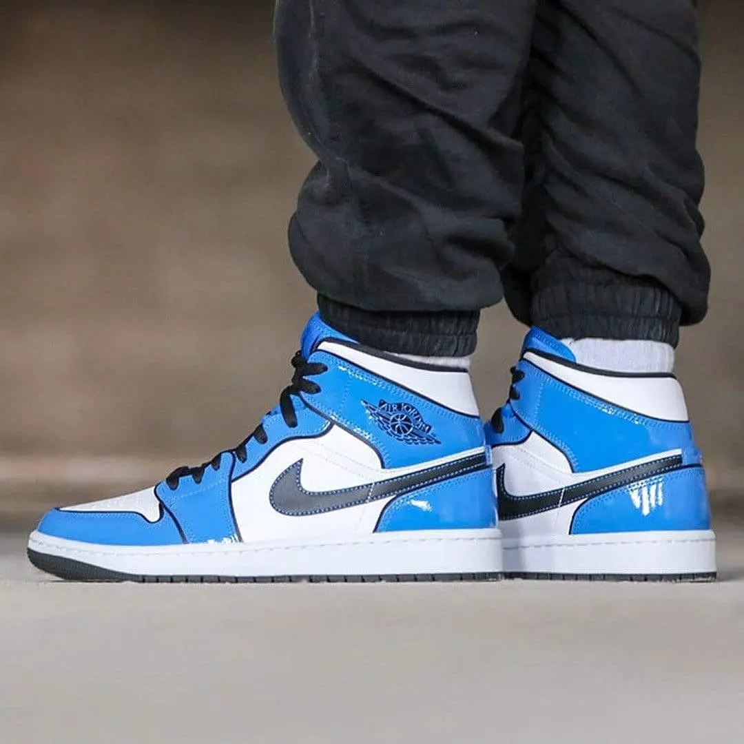 Giày Nike Air Jordan 1 Mid SE 'Signal Blue' DD6834-402 — ảnh 4