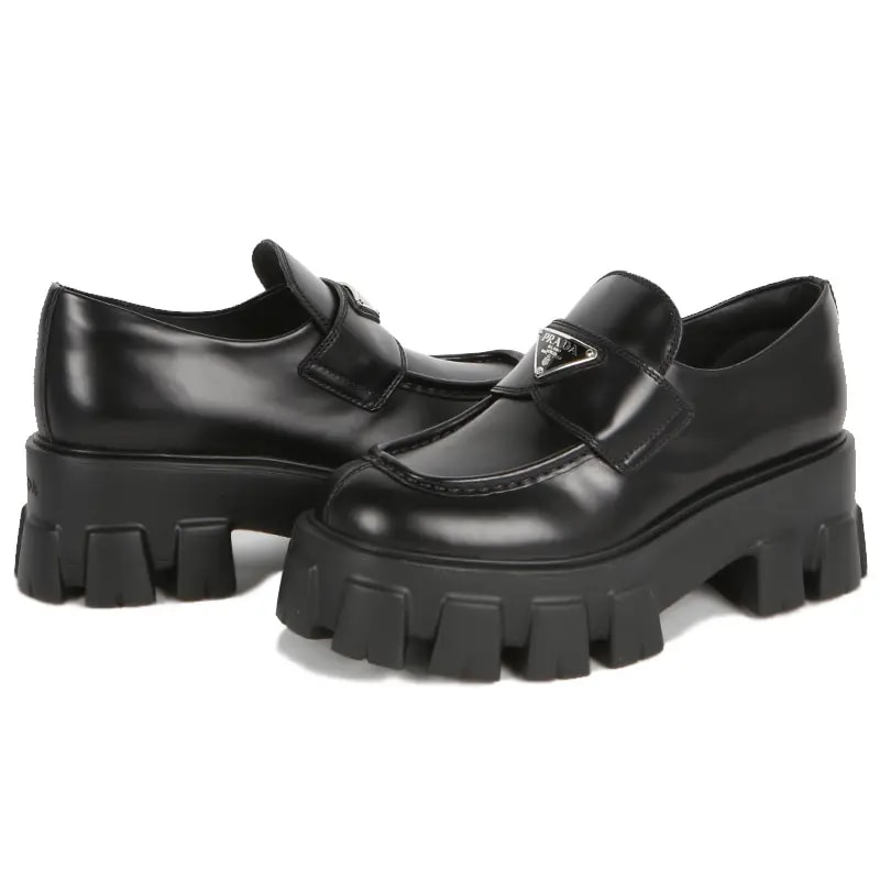 Giày Prada Brushed Leather Monolith Loafers 'Black' 1D649M-B4L-F0002 — ảnh 5