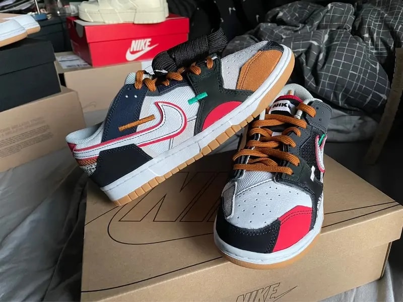Giày Nike Dunk Low Scrap Premium 'University Red' DN1775-001 — ảnh 2