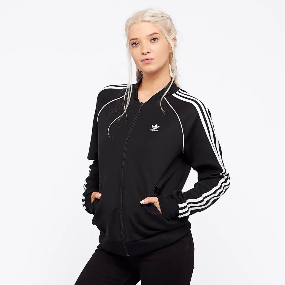 Áo Adidas Women's SST Track Jacket in Black and White CE2392 — ảnh 4