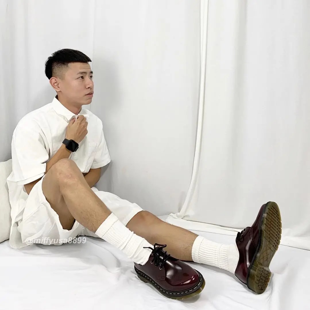 Giày Dr. Martens Vegan 1461 Cherry Red 14046601 — ảnh 5