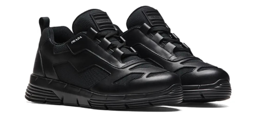 Giày Prada Black Leather and Fabric Sneaker 4E3563-3LEI-F0002 — ảnh 5