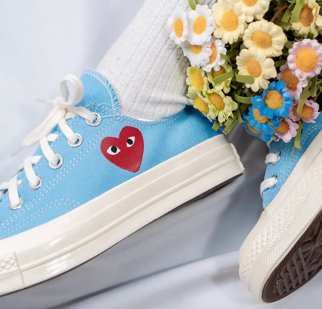 Giày Converse Comme des Garçons PLAY x Chuck 70 Low 'Bright Blue' 168303C — ảnh 4