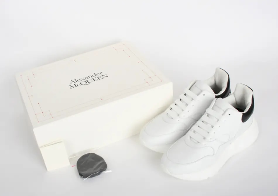 Giày Alexander McQueen Oversized Runner 'White Black' 575425-WHRU3-9034 — ảnh 4