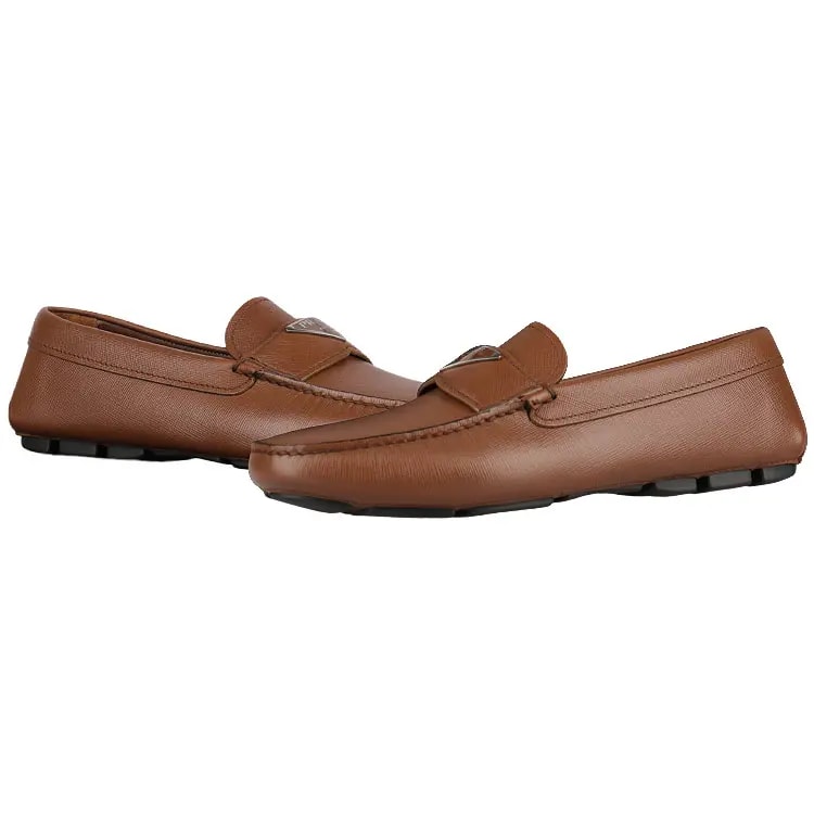 Giày Prada 21FW Saffiano Driving Loafers Brown 2DD164-053-F0BW5 — ảnh 3