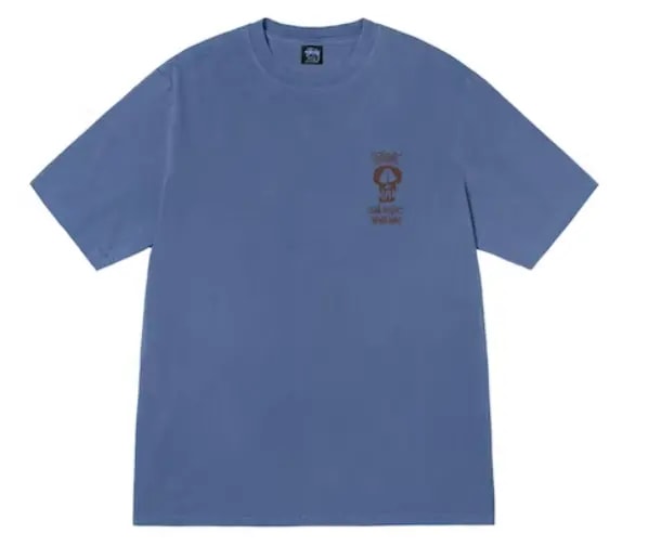 Áo Stussy x Our Legacy Work Shop Surf Skull Pigment Dyed Tee 'Indigo' — ảnh 2