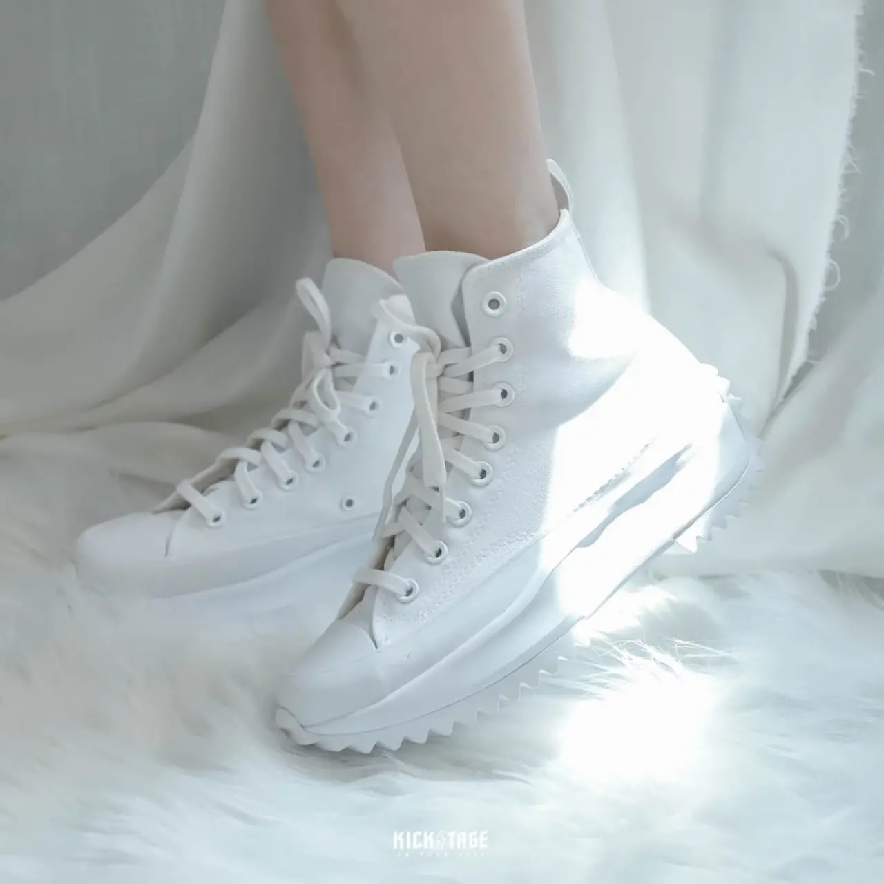Giày Converse Run Star Hike High 'Triple White' 170777C — ảnh 3