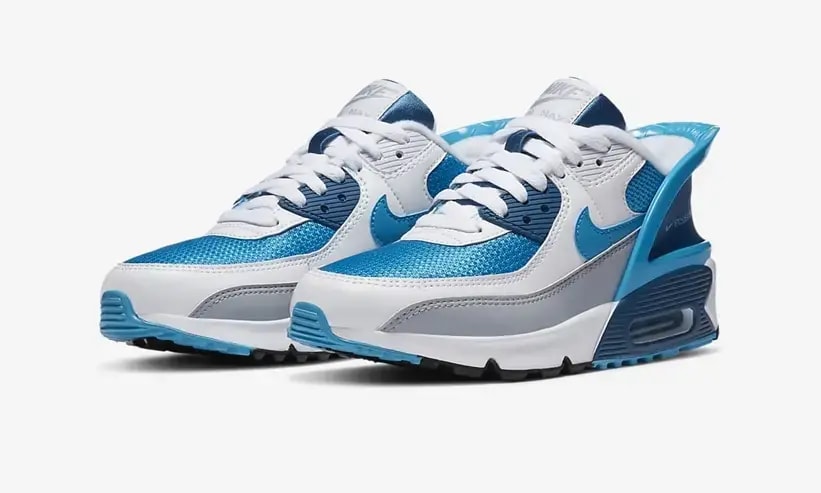 Giày Nike Air Max 90 FlyEase GS 'White Industrial Blue' CV0526-103 — ảnh 3