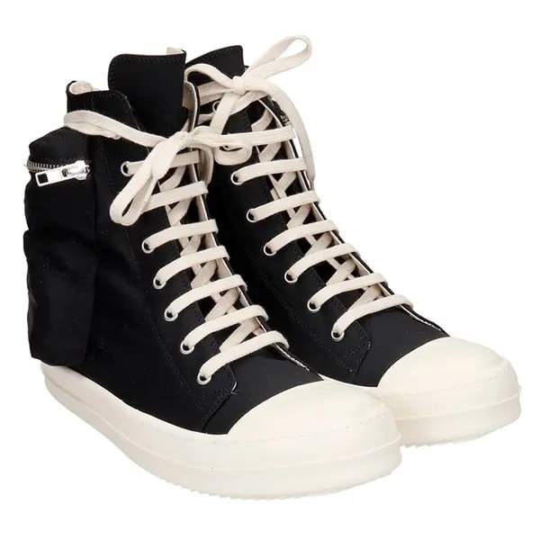 Giày Rick Owens Black High Top Sneakers DU21S2801 — ảnh 2
