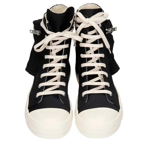Giày Rick Owens Black High Top Sneakers DU21S2801 — ảnh 3