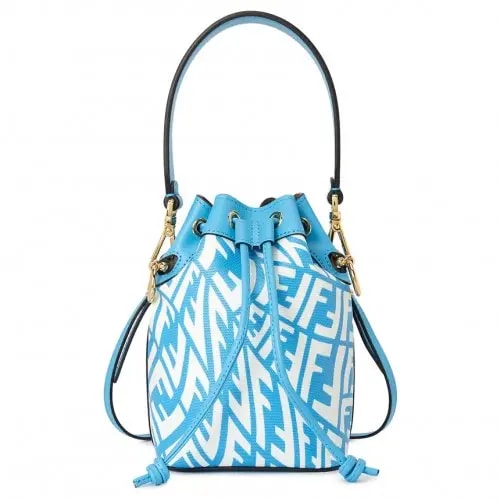 Túi Fendi Ff Vertigo Canvas &amp; Leather Satchel 'Blue' 8BS010-AFL1-F1E8L