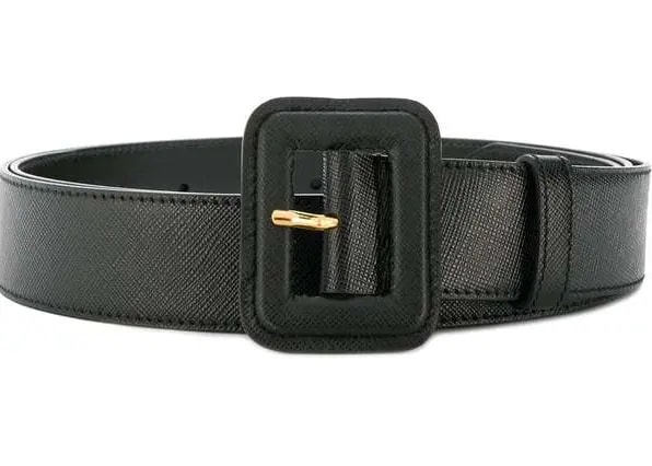 Thắt Lưng Prada Wide Square Buckle Saffiano Belt Details 1CC1548NQ00F0002