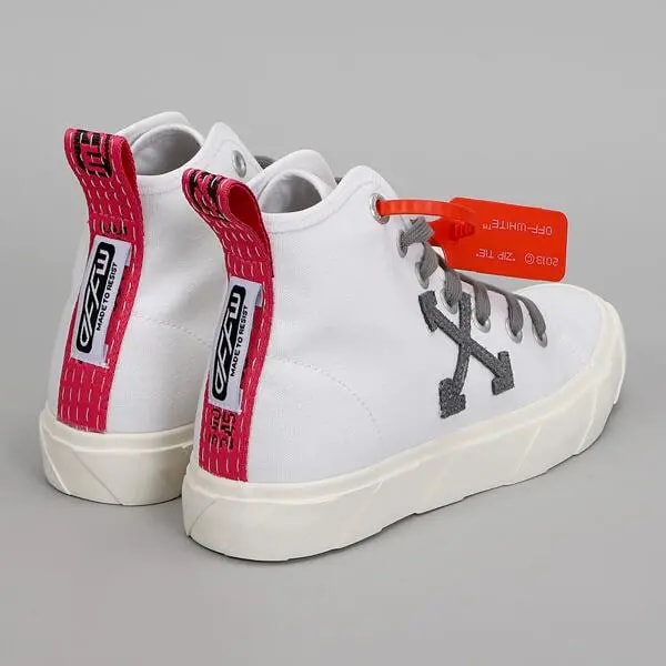 Giày Off-White Vulc Sneaker Mid White OMIA119S19C21034-0106 — ảnh 4