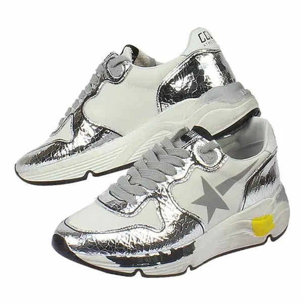 Giày Golden Goose Women's Sneakers Running White Silver GWF00126-F000327-80185 — ảnh 3
