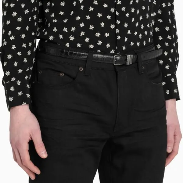 Thắt lưng Saint Laurent Schmaler Guertel Mit Me 649240-DZE0D-1000 — ảnh 2