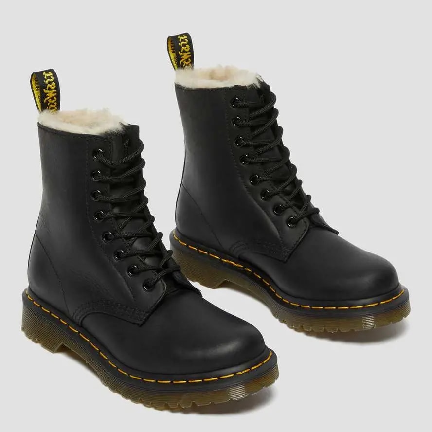 Giày Dr.Martens 1460 Women's Faux Fur Lined 'Black' 21797001 — ảnh 4