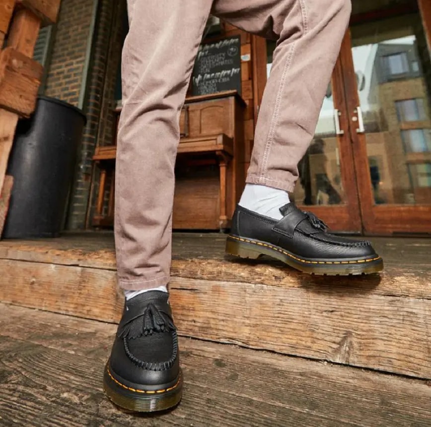 Giày Dr. Martens Adrian Virginia Leather Tassel Loafers 'Black' 22760001 — ảnh 2