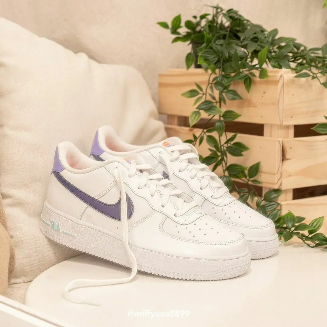 Giày Nike Air Force 1 LV8 1 GS 'White Dark Purple Dust' DC8188-100 — ảnh 2