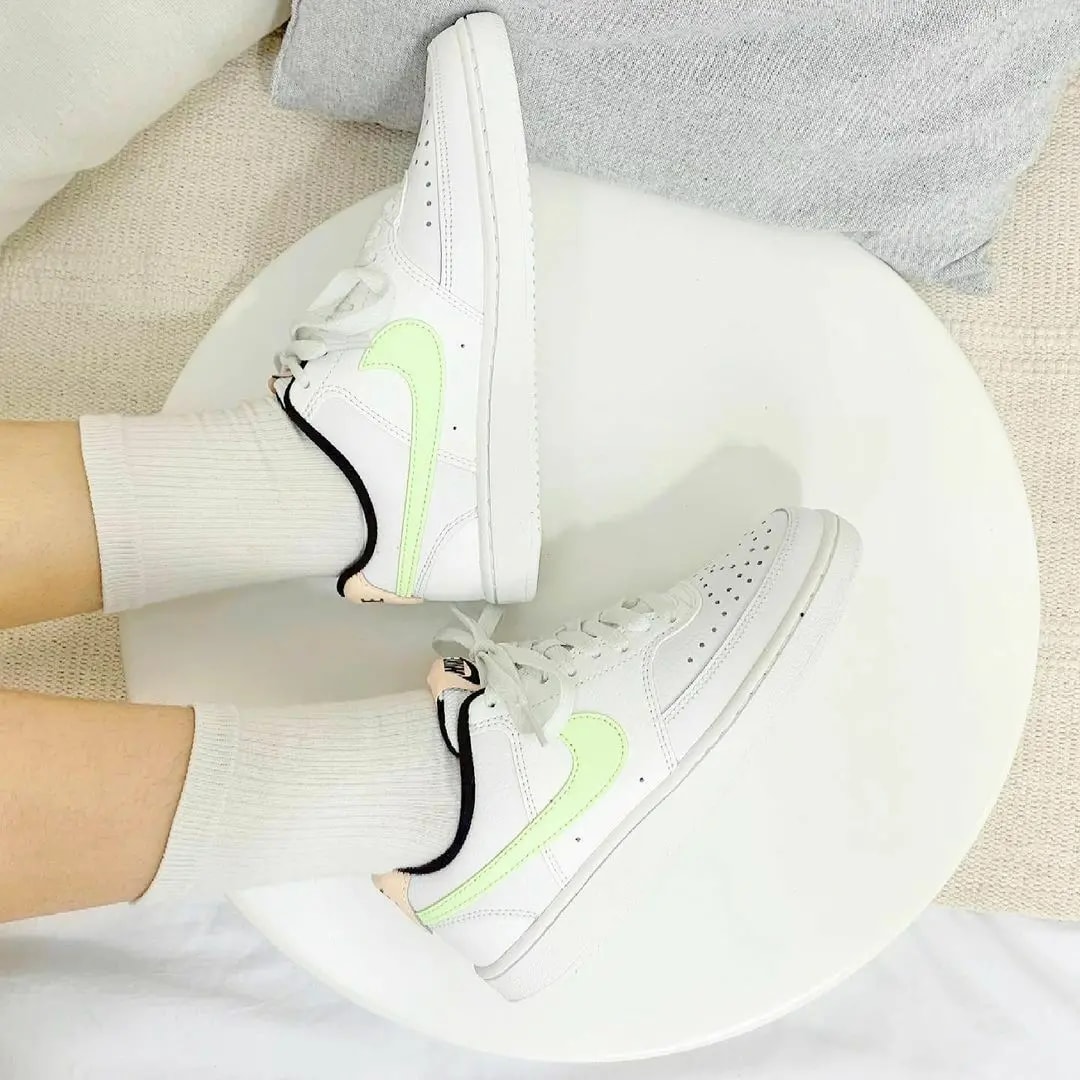 Giày Nike Wmns Court Vision Low 'White Barely Volt' DC1868-100 — ảnh 4