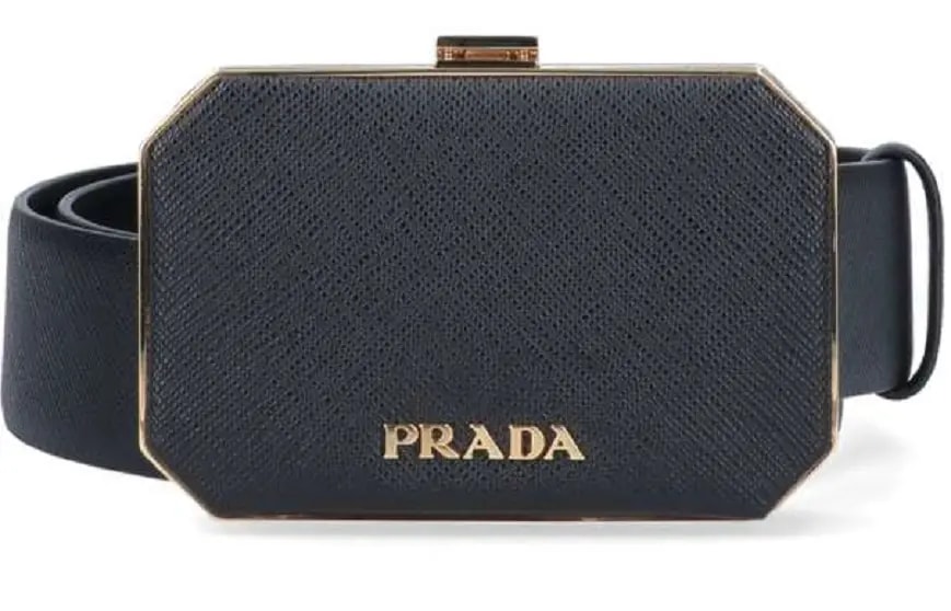 Thắt Lưng Prada Logo Pouch Detail Leather Belt 1CC491-2DL0-F0002