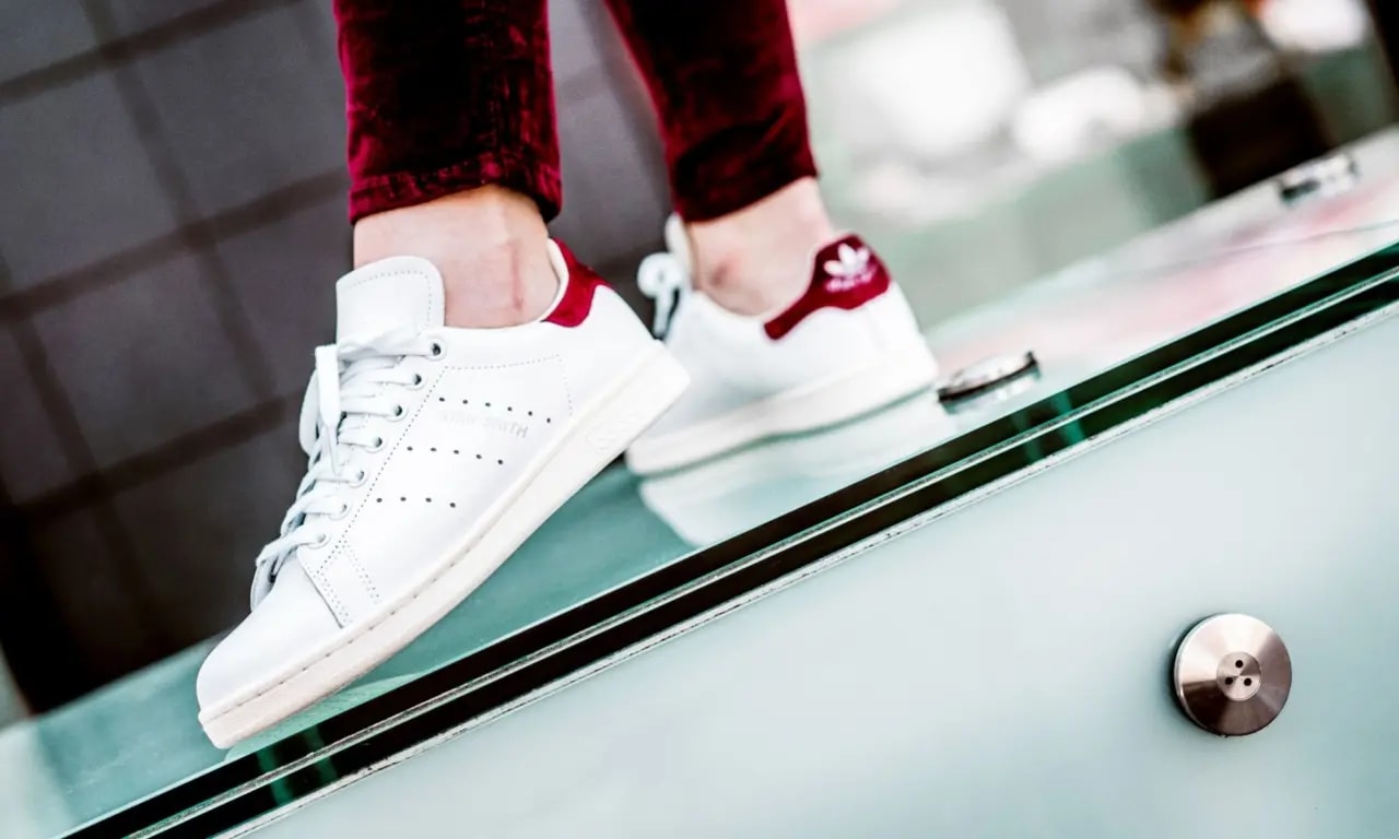 Giày Adidas Originals Stan Smith 'White Burgundy' AQ0887 — ảnh 3