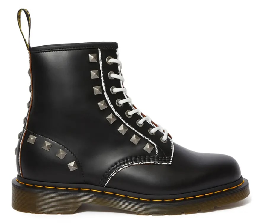 Giày Dr. Martens 1460 Stud Black Rolled Vintage Smooth Boots 25202001 — kich-thuoc: 39