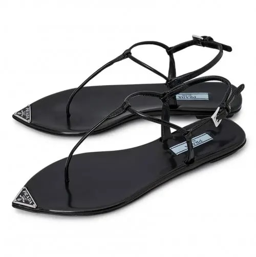 Dép Prada Logo Brushed 'Black' 1Y881M-055-F0002 — ảnh 3