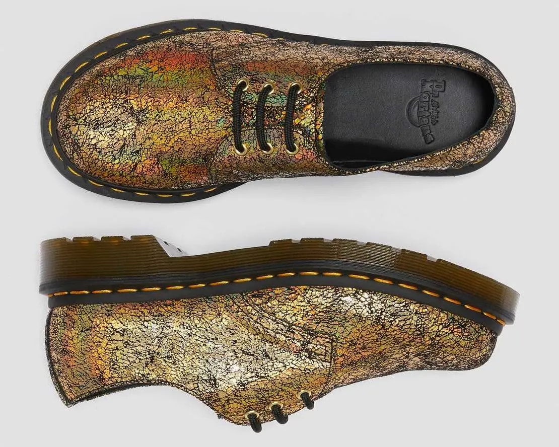 Giày Dr.Martens 1461 Metallic Leather Oxford 'Gold' 25729710 — ảnh 4