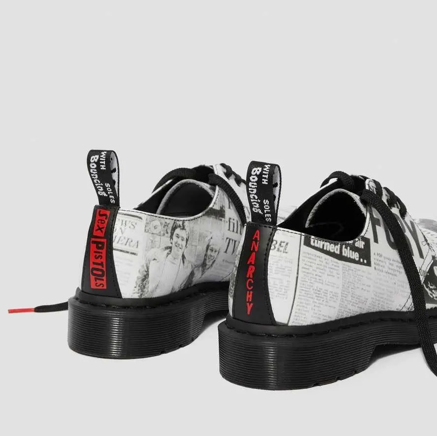 Giày Dr.Martens 1461 Sex Pistols Leather Printed Oxford 'Black White' 25928009 — ảnh 3