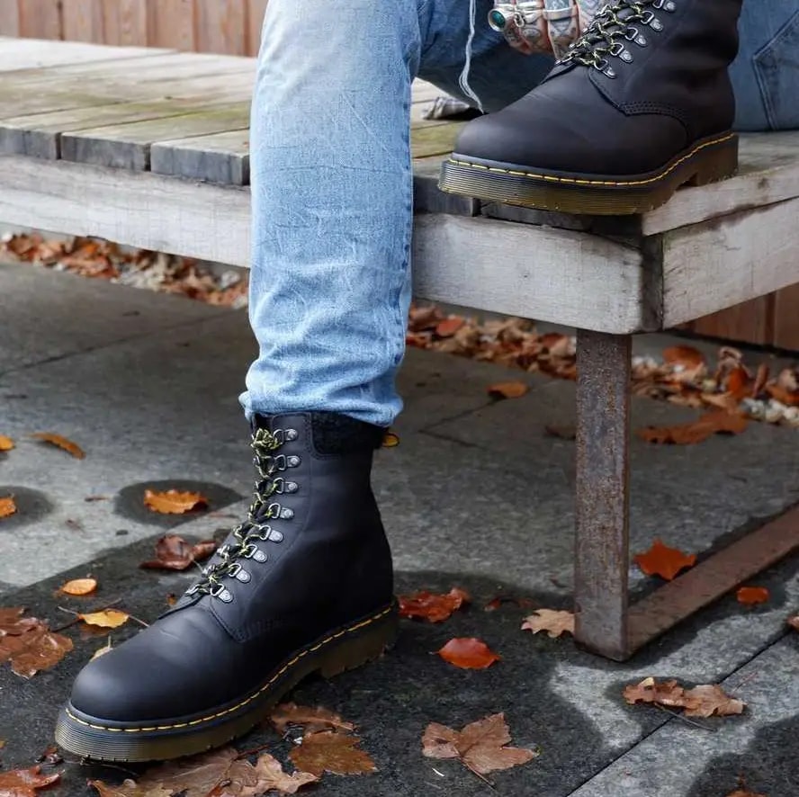 Giày Dr.Martens 1460 Dm's Wintergrip Fleece 'Black' 25990001 — ảnh 3