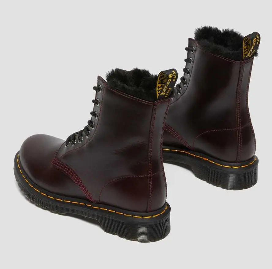 Giày Dr.Martens 1460 Serena Faux Fur Lined Lace Up 'Cherry' 26238601 — ảnh 3