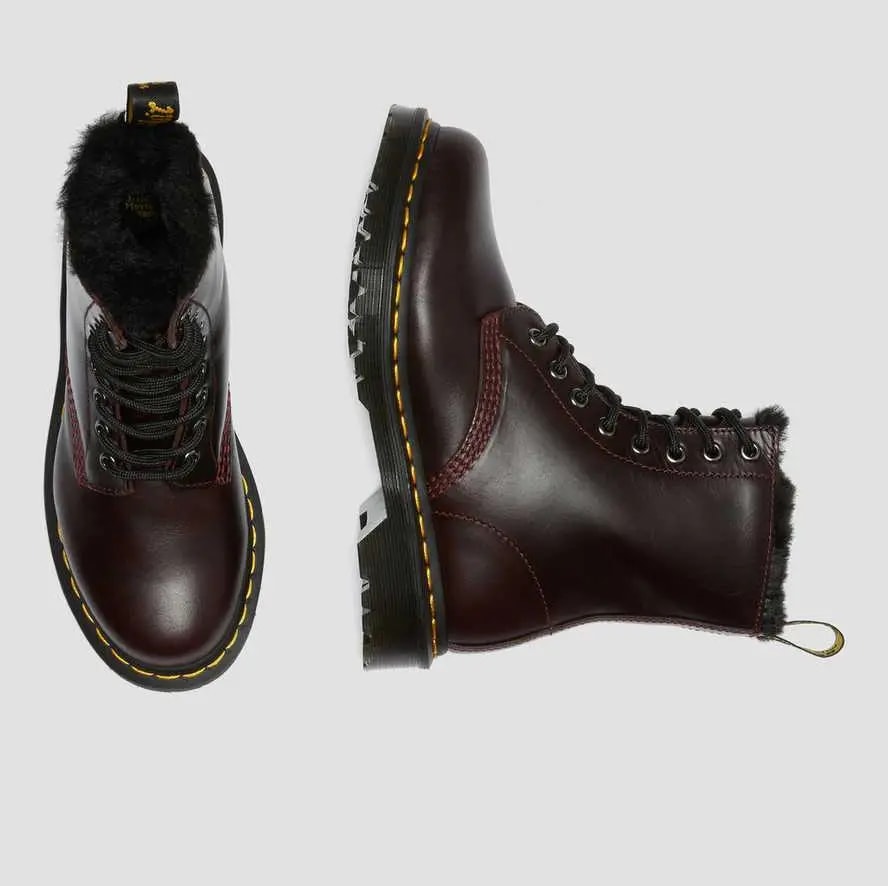 Giày Dr.Martens 1460 Serena Faux Fur Lined Lace Up 'Cherry' 26238601 — ảnh 4