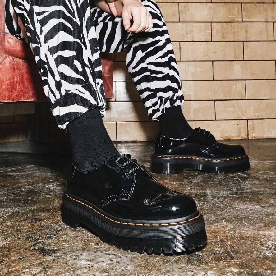Giày Dr. Martens Wmns 1461 Patent Platform Quad Black 26647001 — ảnh 3