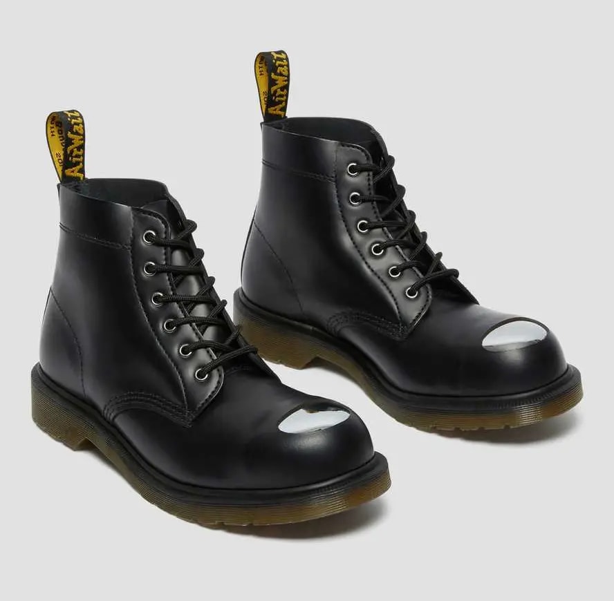 Giày Dr.Martens 101 Exposed Steel Toe Leather 'Black' 26660001 — ảnh 3