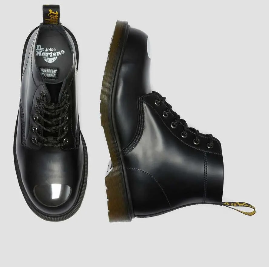Giày Dr.Martens 101 Exposed Steel Toe Leather 'Black' 26660001 — ảnh 5