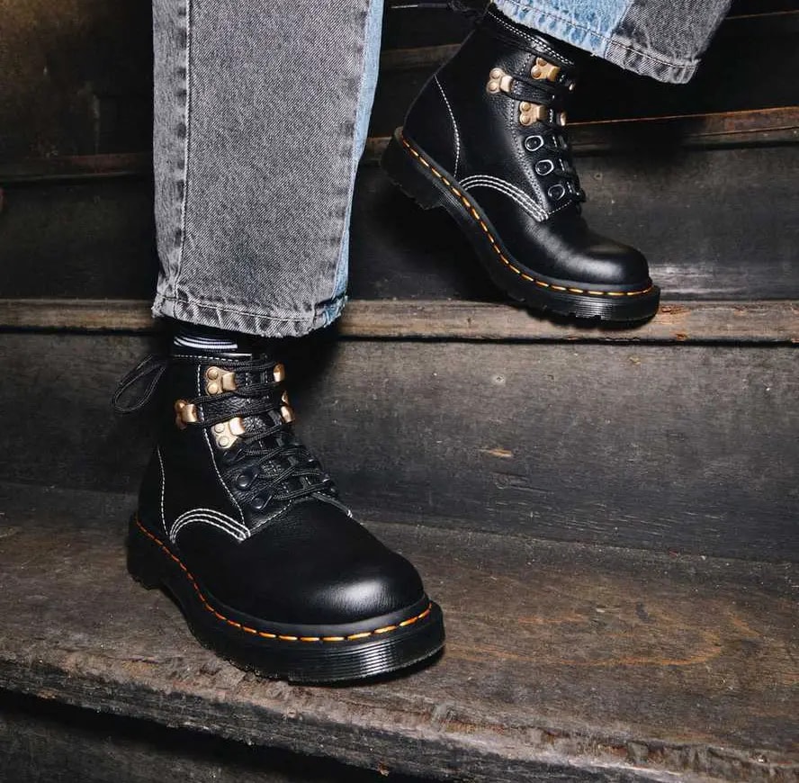 Giày Dr.Martens 101 Hardware Virginia Leather 'Black' 26862001 — ảnh 5