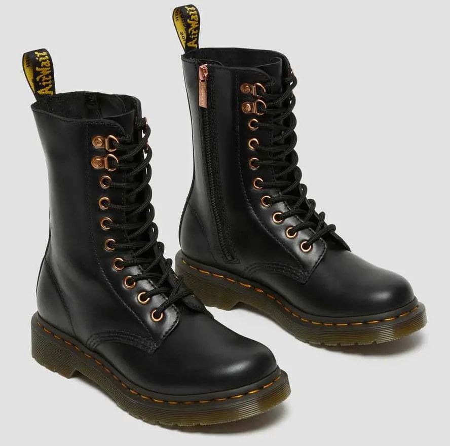Giày Dr.Martens 1490 Rose Gold Hardware Leather 'Black' 26871001 — ảnh 3