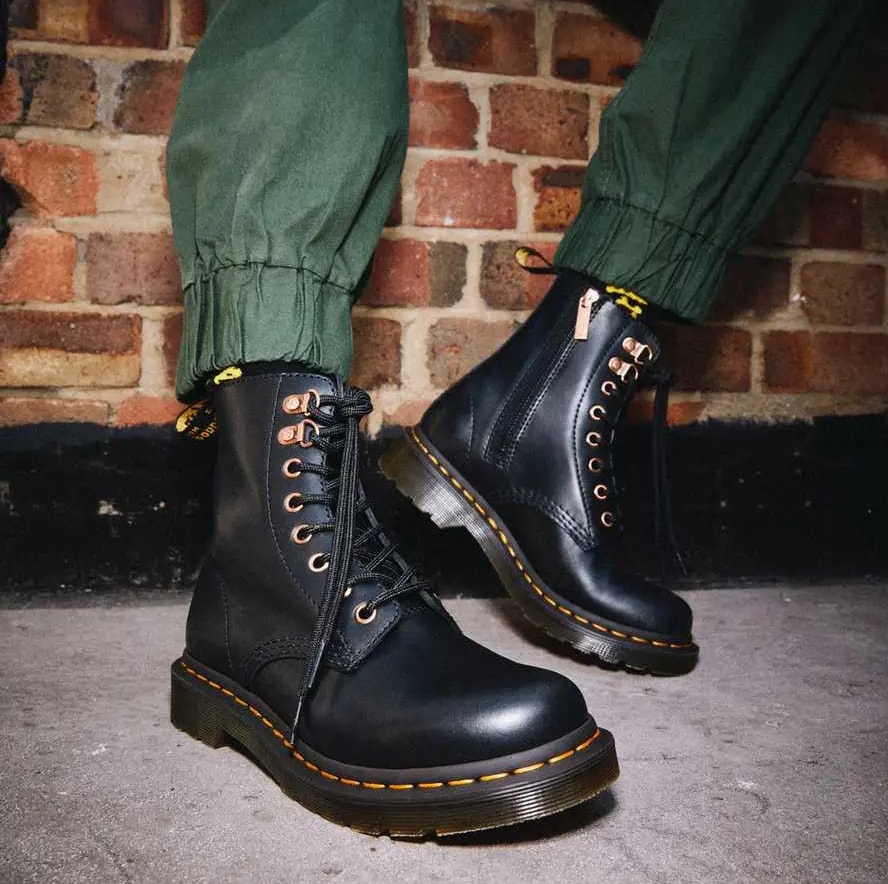 Giày Dr.Martens 1460 Pascal Rose Gold Hardware Leather 'Black' 26874001 — ảnh 5