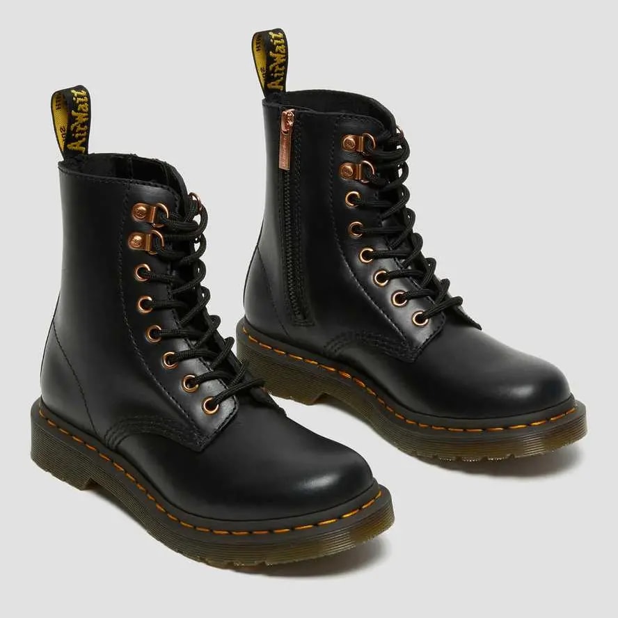 Giày Dr.Martens 1460 Pascal Rose Gold Hardware Leather 'Black' 26874001 — ảnh 2
