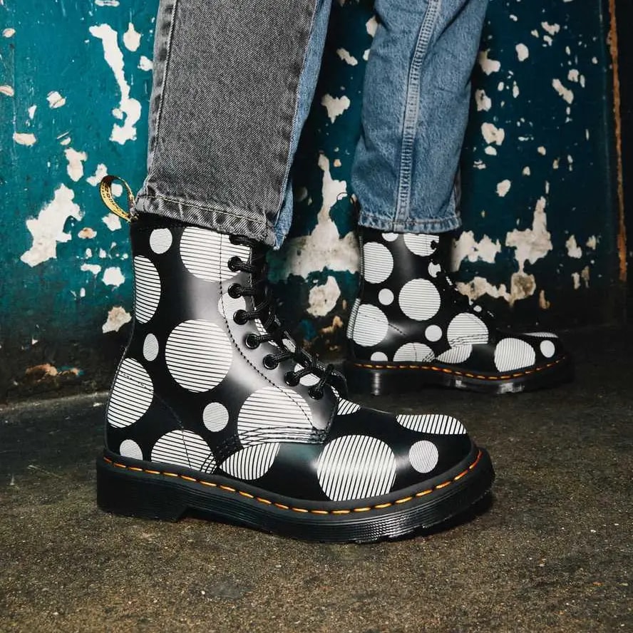 Giày Dr.Martens 1460 Women's Polka Dot Smooth 'Black White' 26876009 — ảnh 2
