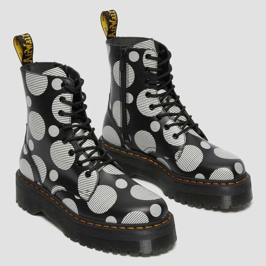 Giày Dr.Martens Jadon Polka Dot Smooth Leather 'Black White' 26882009 — ảnh 3