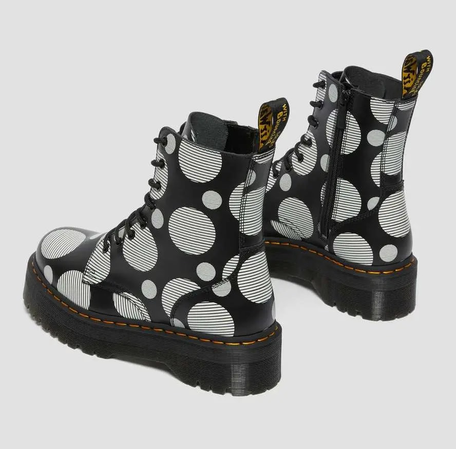 Giày Dr.Martens Jadon Polka Dot Smooth Leather 'Black White' 26882009 — ảnh 4