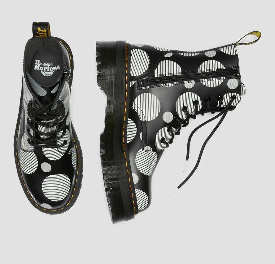 Giày Dr.Martens Jadon Polka Dot Smooth Leather 'Black White' 26882009 — ảnh 5