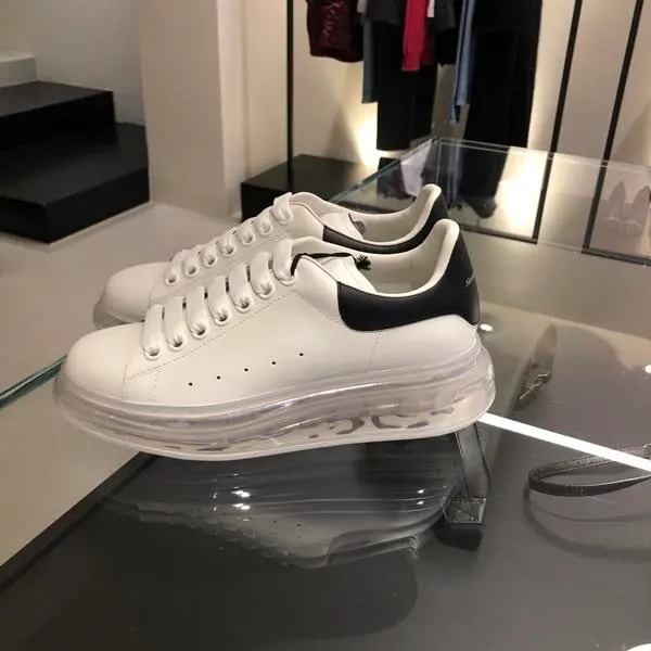 Giày Alexander McQueen Wmns Oversized Sneaker 'White Black' 611698-WHX98-9061 — ảnh 2